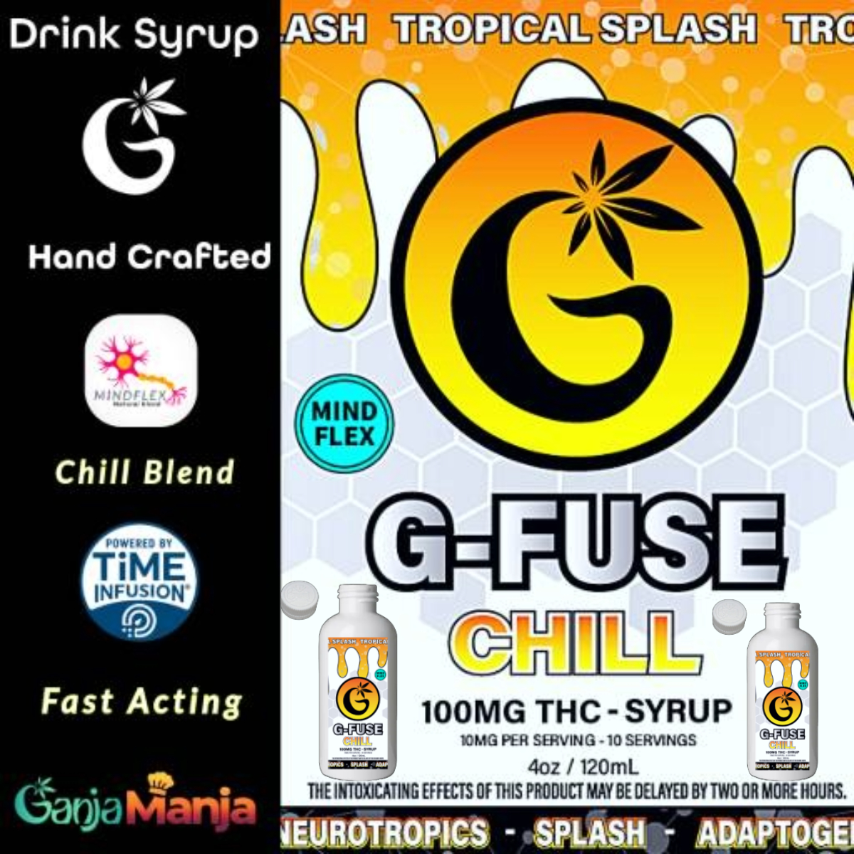 Photograph of product: G-Fuse | Syrup | Chill Tropical Splash | 4oz/100mg