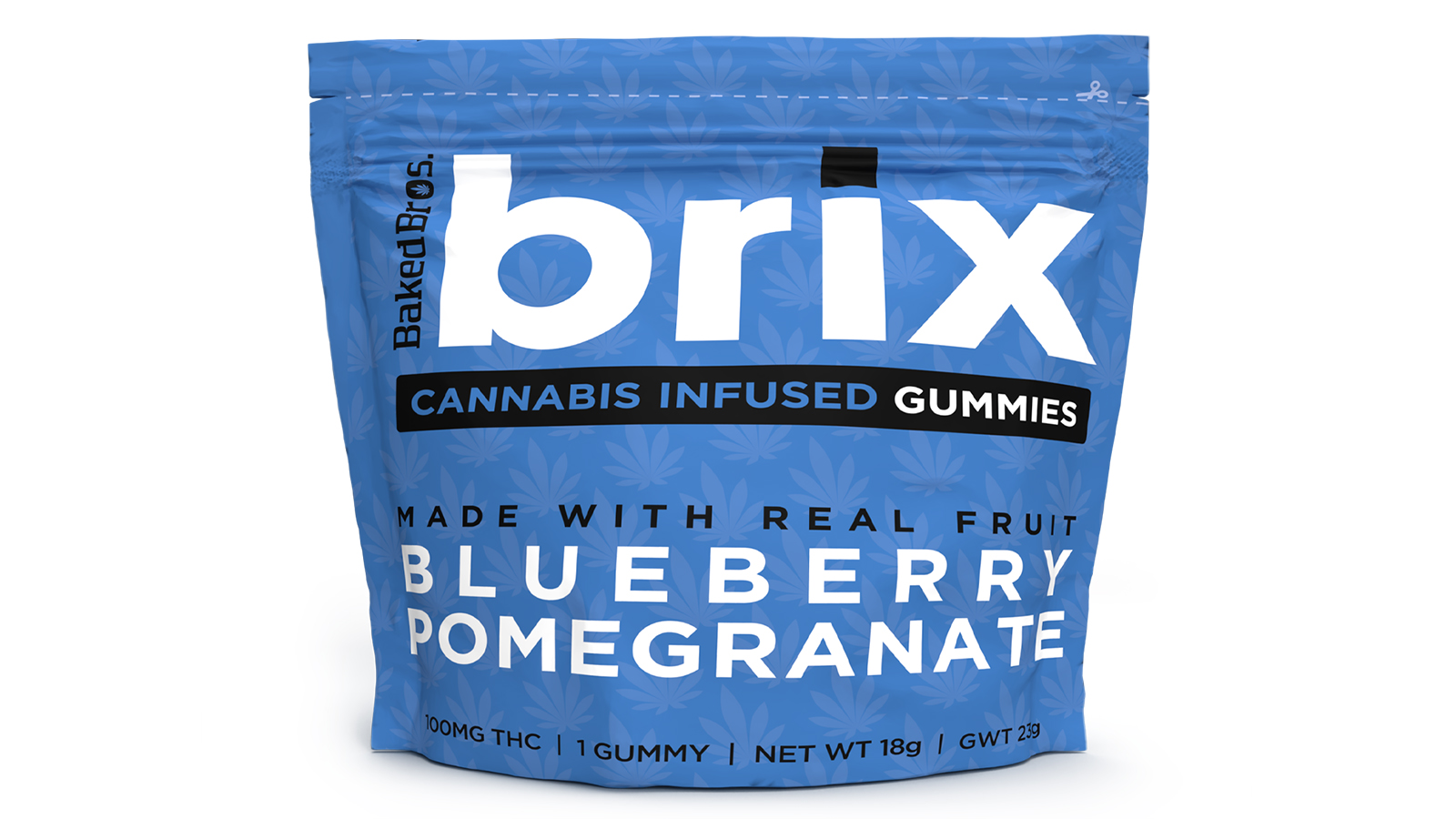 Photograph of product: Brix Blueberry Pomegranate Gummies 100mg