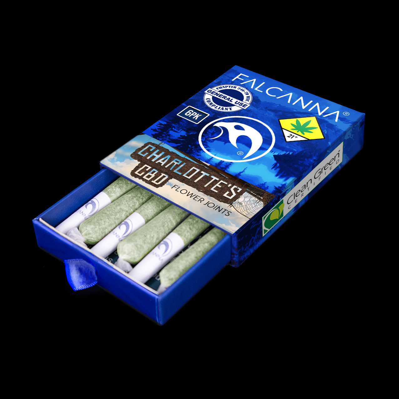 Photograph of product: Charlotte's Web Pre-Roll 6-pack | 3.6g (DOH)