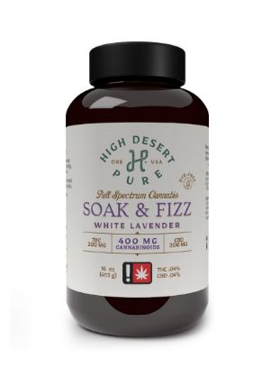 Photograph of product: High Desert Pure - White Lavender Soak & Fizz - 400 mg 1:1