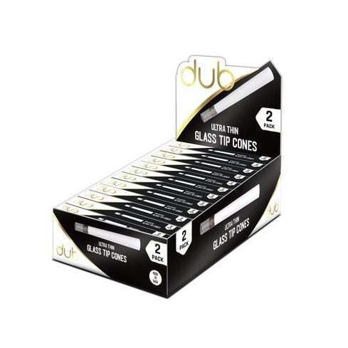 Photograph of Product: Dub | 98mm Unbleached Cones w/ Glass Tip - 2 Pack