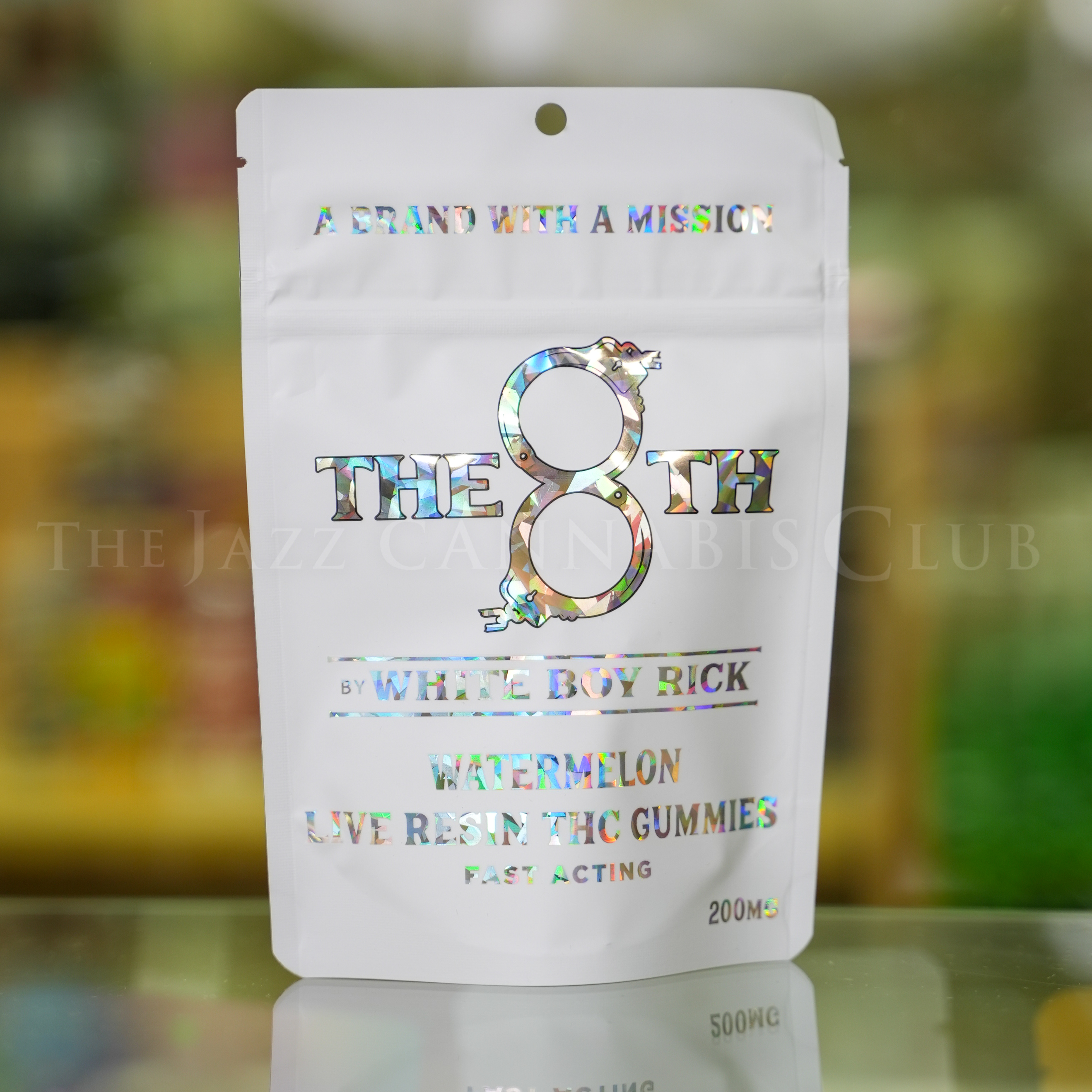 Photograph of product: The 8th White Boy Rick - 200mg Live Resin Gummies Watermelon