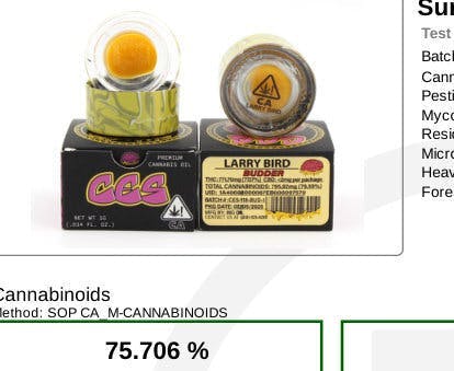Photograph of product: 1G Budder Larry Bird - Larry Bird