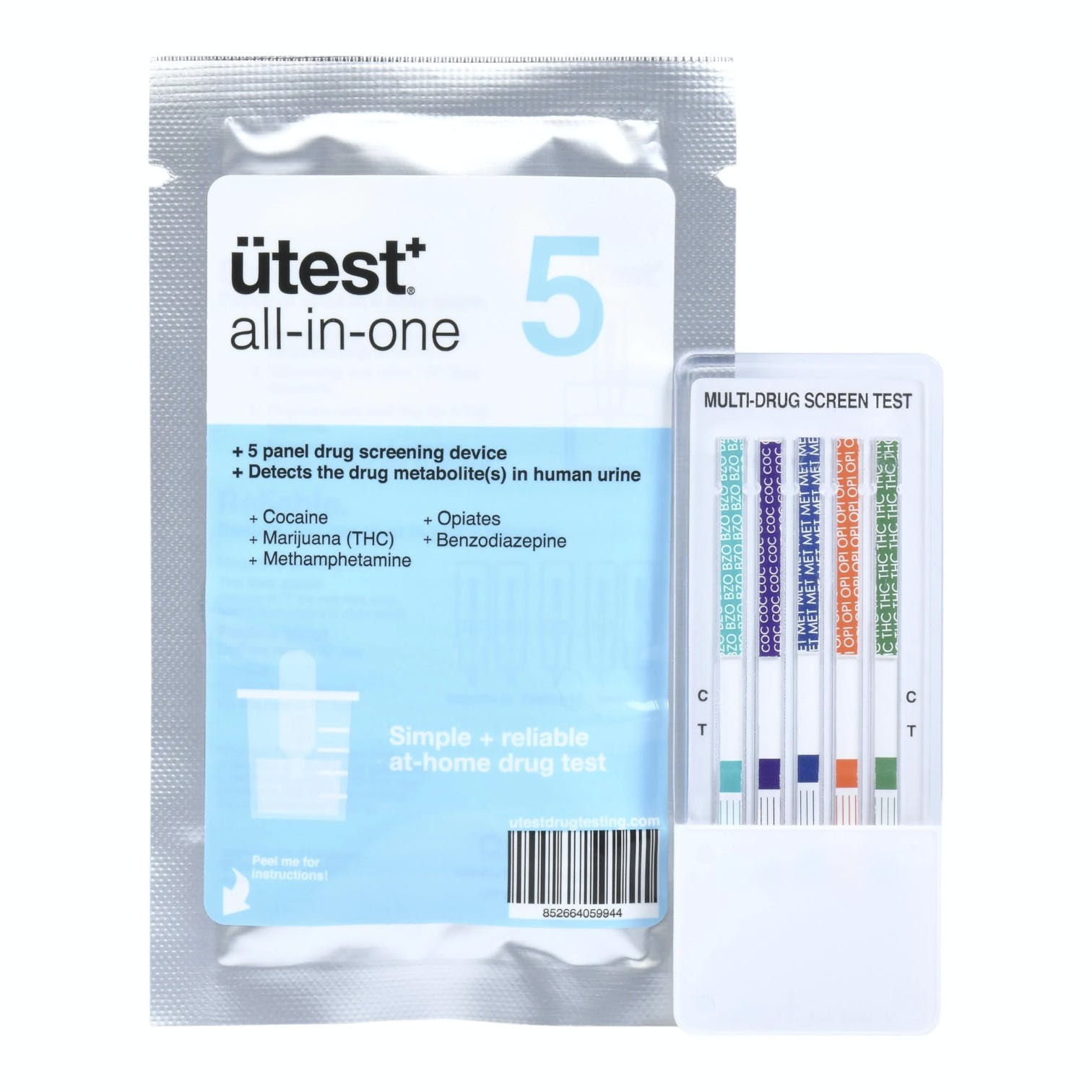 Photograph of product: test 5 Panel At-Home Drug Test