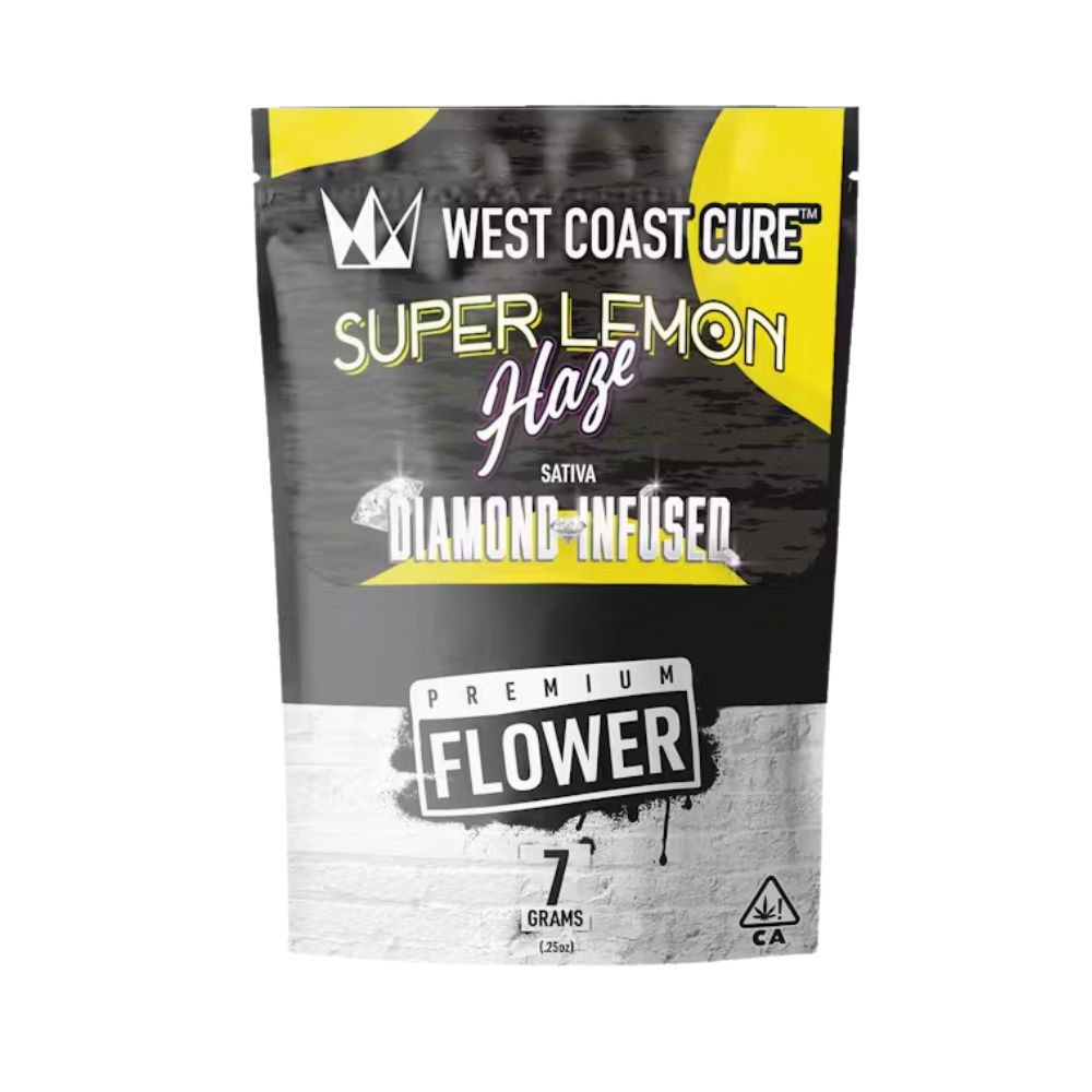 Photograph of product: DIAMOND INFUSED - SUPER LEMON HAZE 7G - WEST COAST CURE