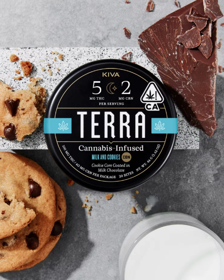 Photograph of product: CL Kiva Terra Bites - Milk And Cookies 5:2 100mg