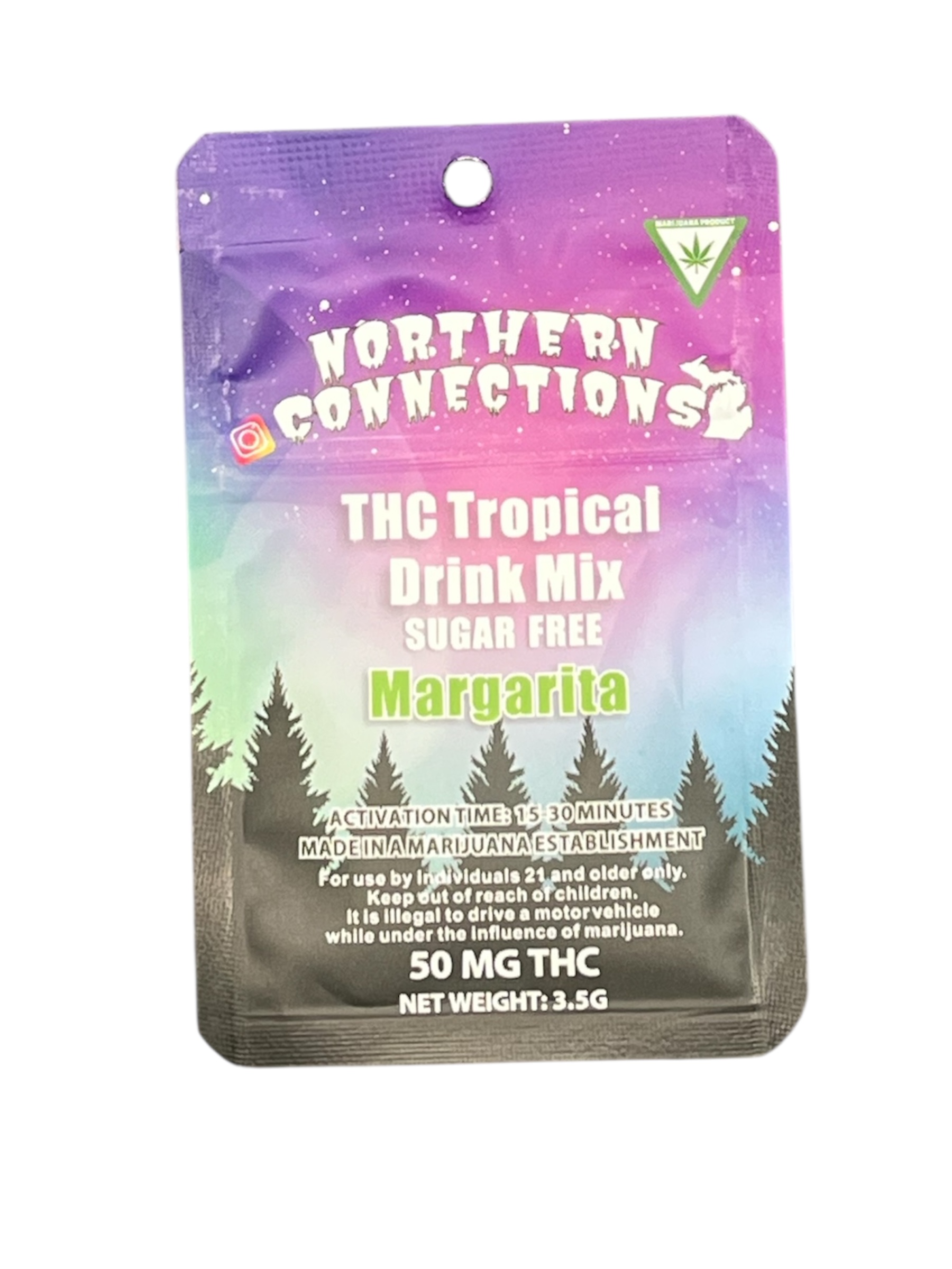 Photograph of product: NORTHERN CONNECTIONS | MARGARITA | TROPICAL DRINK MIX | SUGAR FREE | 50MG