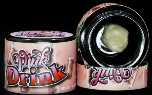 Photograph of product: Shasta au chocolat Co. Pink Drink T1 Live Rosin 1g