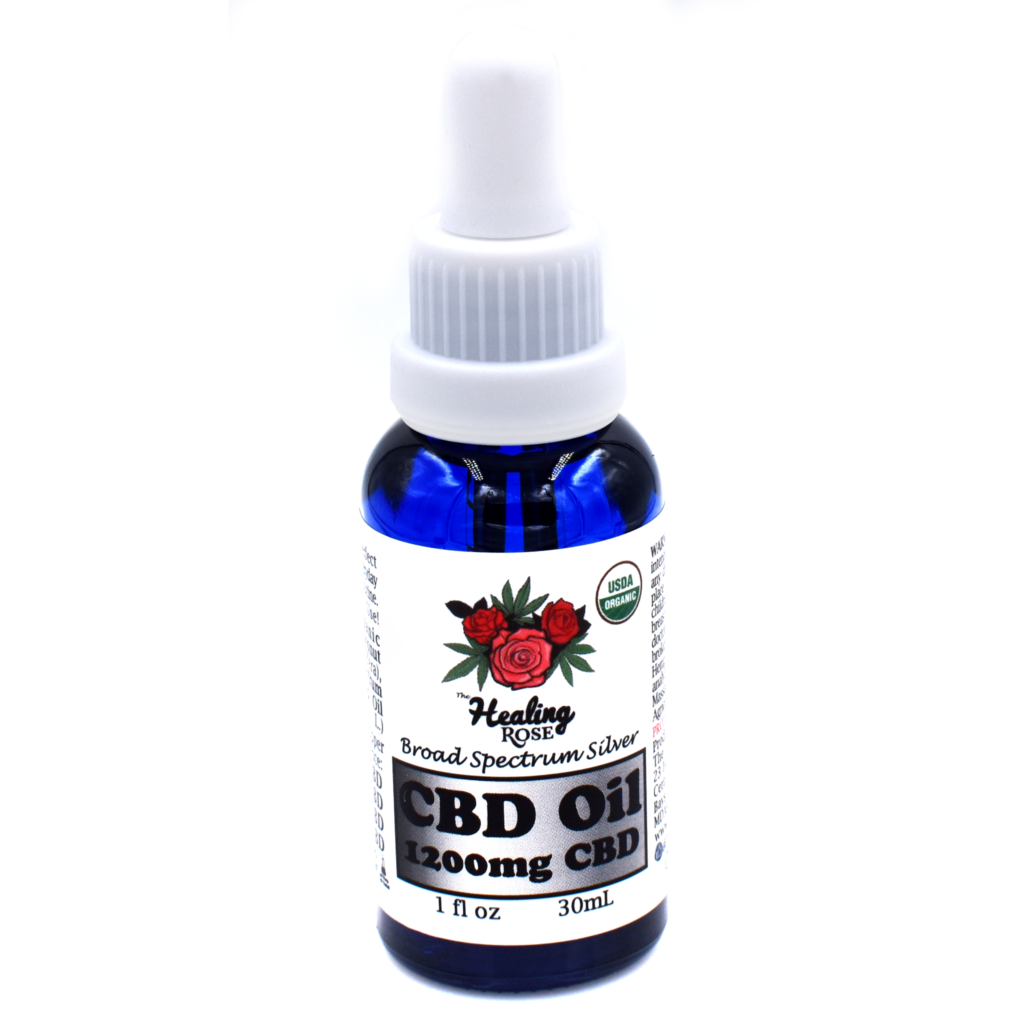 Photograph of product: Healing Rose | Oil | Organic | CBD | Broad Spectrum | 1oz | 1200mg CBD