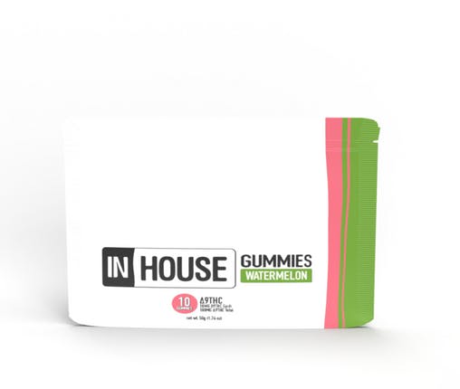 Photograph of product: In House - Watermelon 1:2 CBG - 10mg Fast Acting Chews