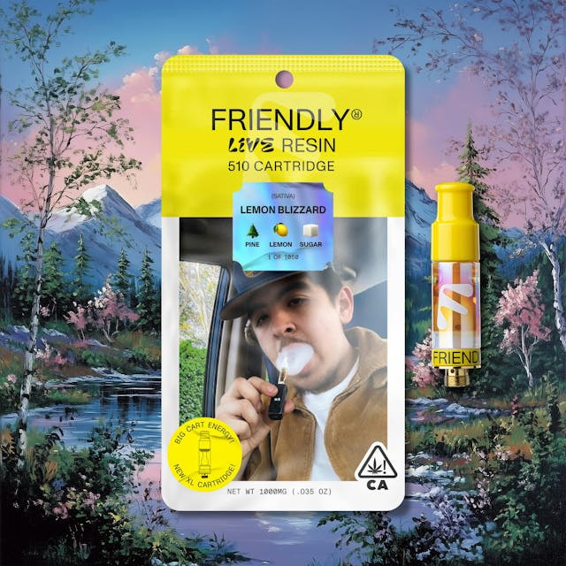 Photograph of product: Lemon Blizzard 1g Live Resin Cartridge - Cart