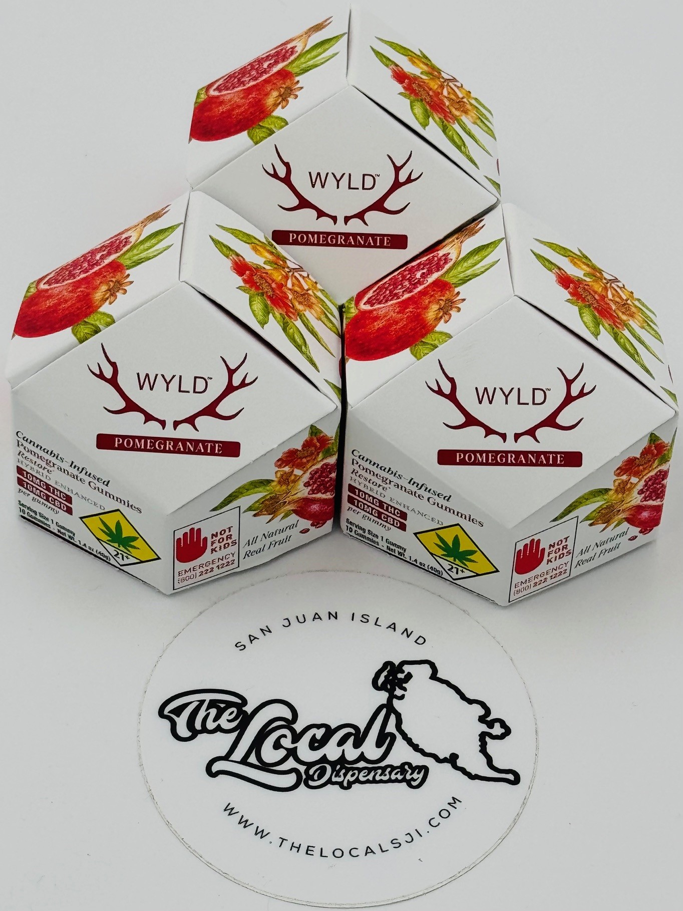 Photograph of product: Pomegranate Gummies 1:1 TH-oui|CBD - Hybrid 10pk