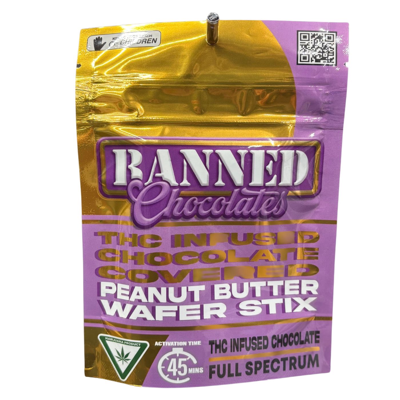 Photograph of product: Banned - Chocolate Covered Vanilla Wafer Stix 3pk 200mg