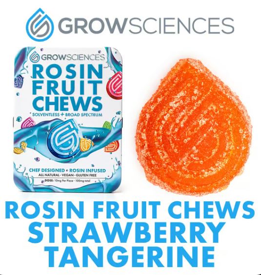 Photograph of product: Strawberry Tangerine Rosin Infused Chews