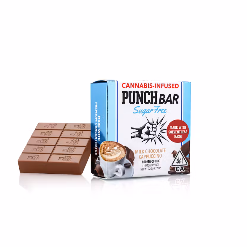 Photograph of product: Punch - Sugar Free Dark Chocolate  - Solventless - Chocolate Bar Edible 100mg