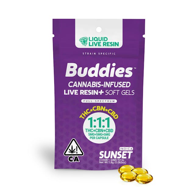 Photograph of product: LR SUNSET TH-oui/CBD/CBN 5MG:5MG:5MG SOFT GELS 4PK - 