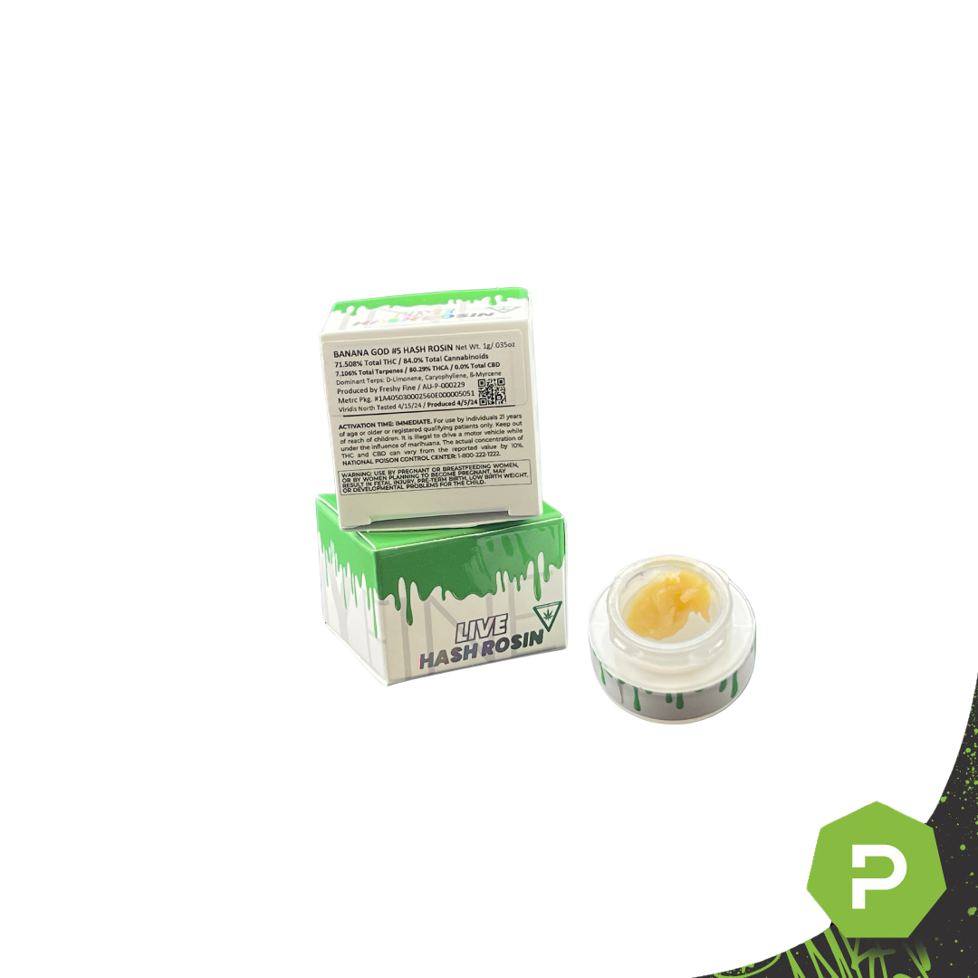 Photograph of product: Freshy Fine Live Rosin | Banana God #5