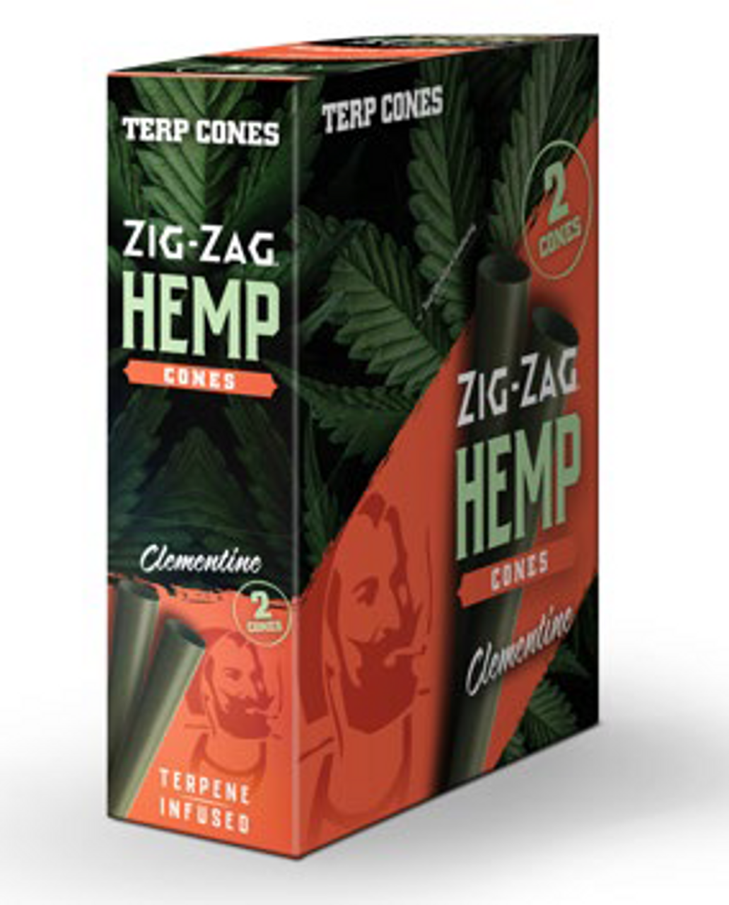 Photograph of product: Zig Zag | Hemp Cones | Clementine | 2pk