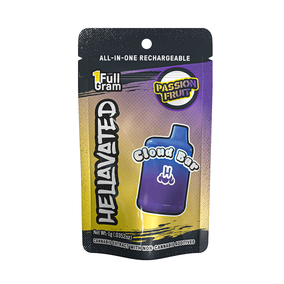 Photograph of product: Hellavated Passion Fruit Disposable Vape 1g