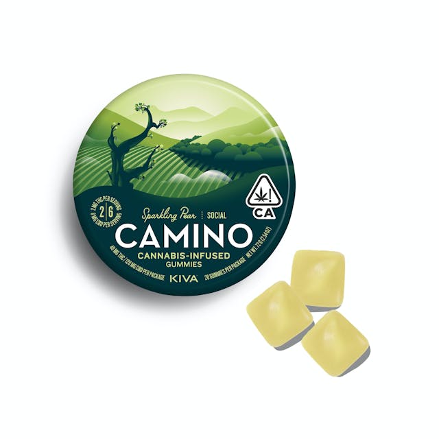 Photograph of product: Sparkling Pear - CBD 1:3 Camino Gummies - Retail