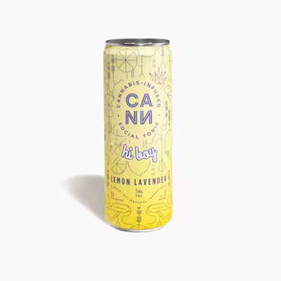 Photograph of Product: CANN Drinks - HI Boy - 5mg x 4pk 12oz Drinks - Lemon Lavender