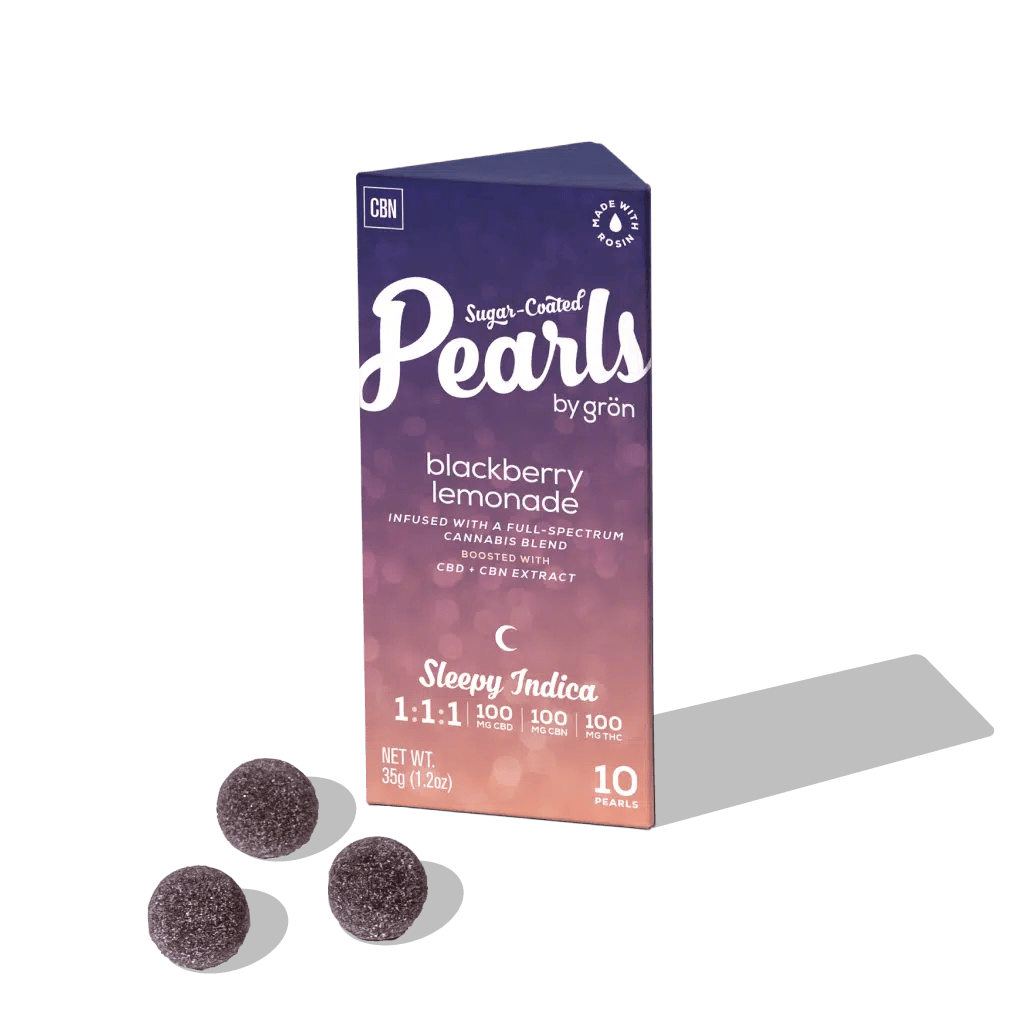 Photograph of product: Gron | Blackberry Lemonade - 1:1:1 100mg TH-oui: 100mg CBD: 100mg CBN Pearls |10pk