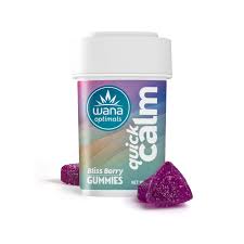 Photograph of product: Wana - 100mg Quick Calm Gummies - Bliss Berry (THC:CBD:CBG)