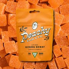 Photograph of product: Peachy au chocolat & Co Live Rosin Gummies - Citrus Berry - 200mg
