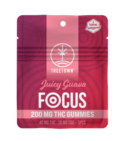 Photograph of product: 2:1 Juicy Guava | 40mg TH-oui x  20mg CBG | 5pk | TreeTown