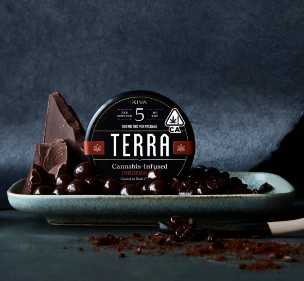 Photograph of product: Kiva | Dark Chocolate Espresso Terra Bites | 20pk 100mg