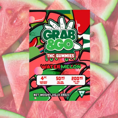 Photograph of product: Grab & Go - 200MG Gummies - Watermelon