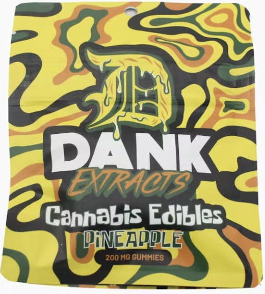 Photograph of product: Dank Gummies - Pineapple 200mg