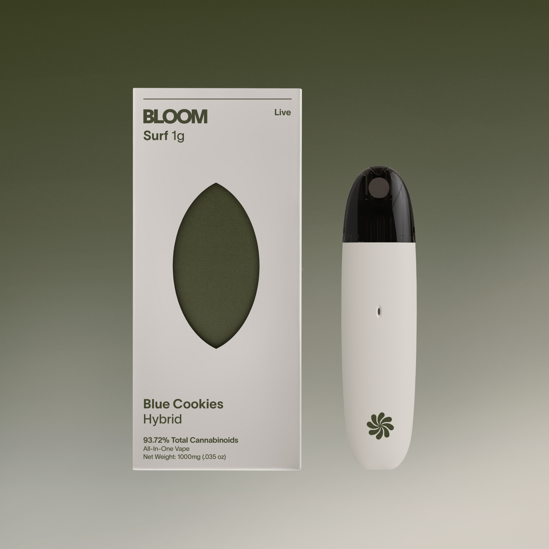 Photograph of product: BLOOM LIVE | SURF | BLUE COOKIES | AIO | 1G
