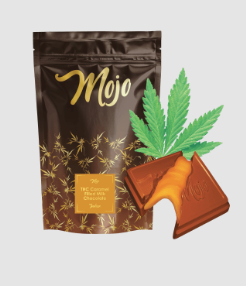 Photograph of product: 200MG MOJO CARAMEL FILLED MILK CHOCOLATE