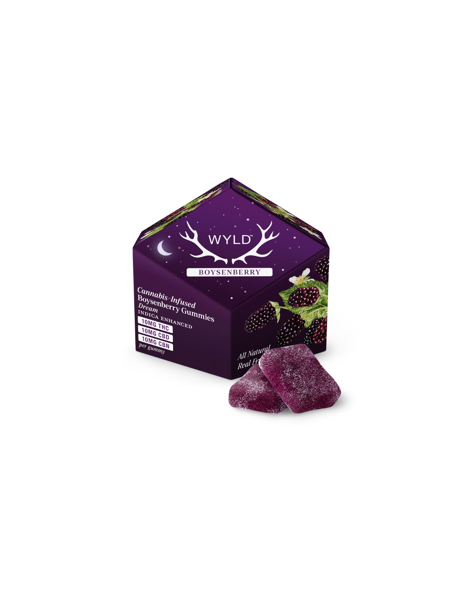 Photograph of product: Wyld - Boysenberry - 100mg TH-oui : 100mg CBN : 100mg CBD