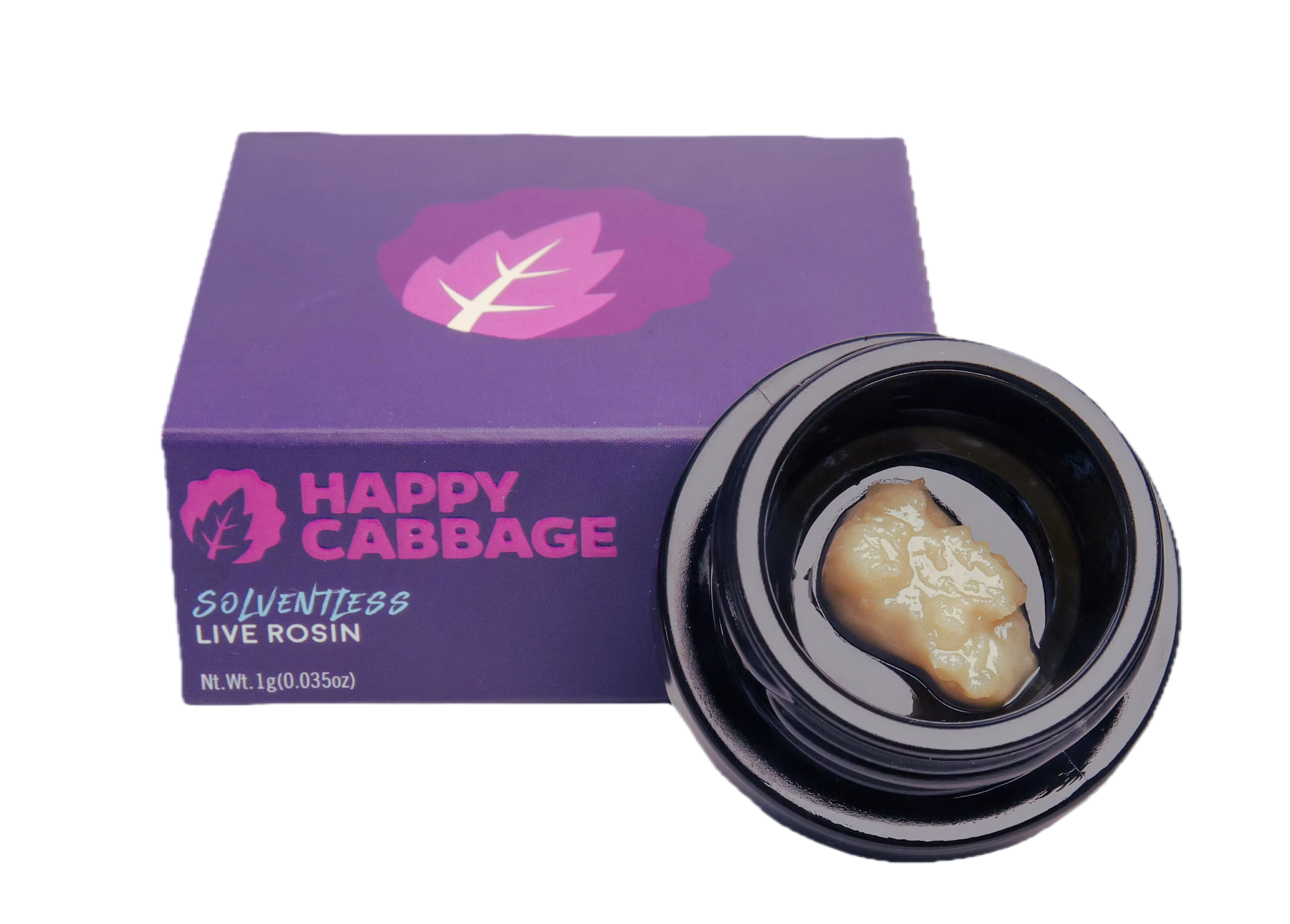 Photograph of product: Happy Cabbage Grape Bubblegum Live Rosin 1g Concentrate
