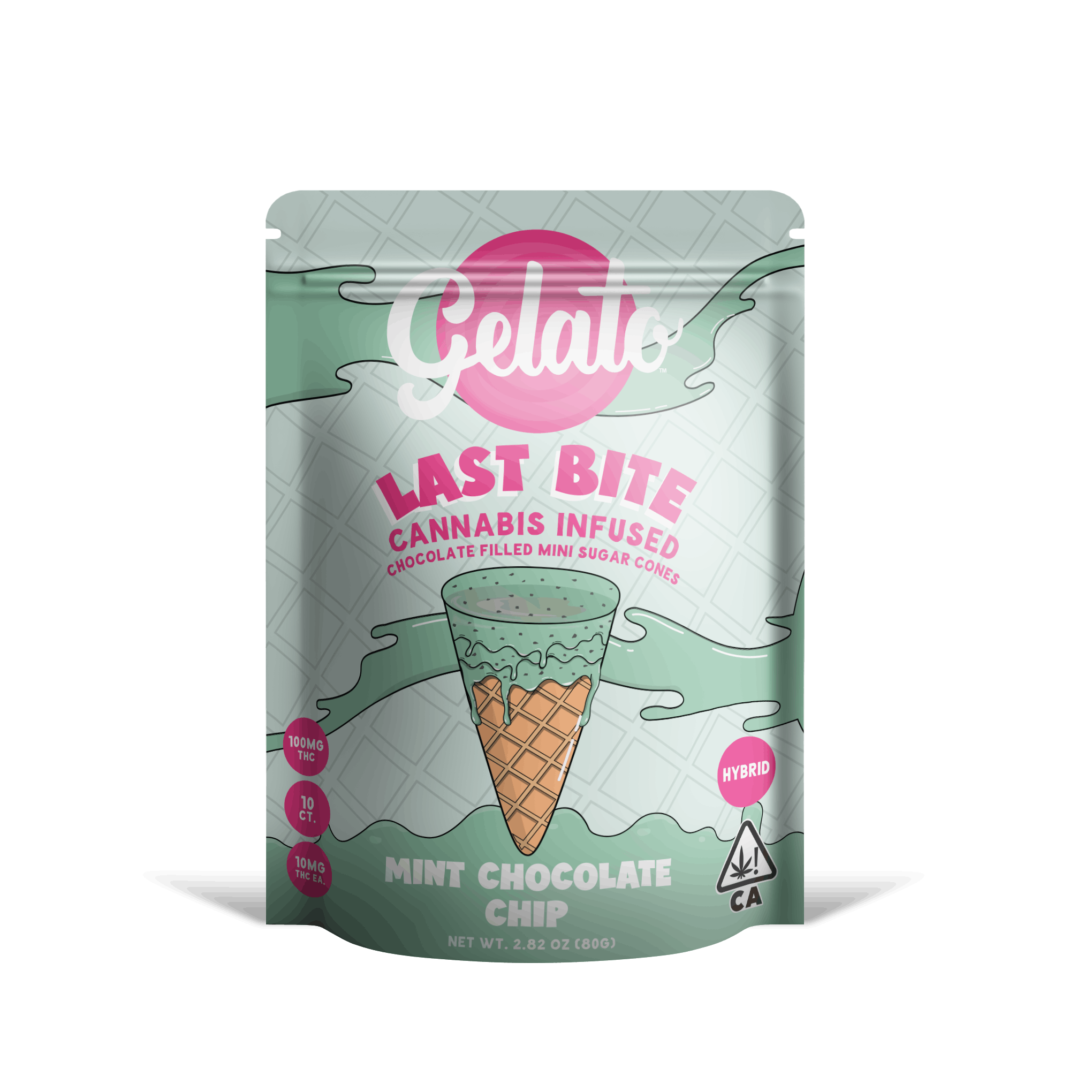 Photograph of product: LAST BITE MINT CHOCOLATE CHIP - 100MG
