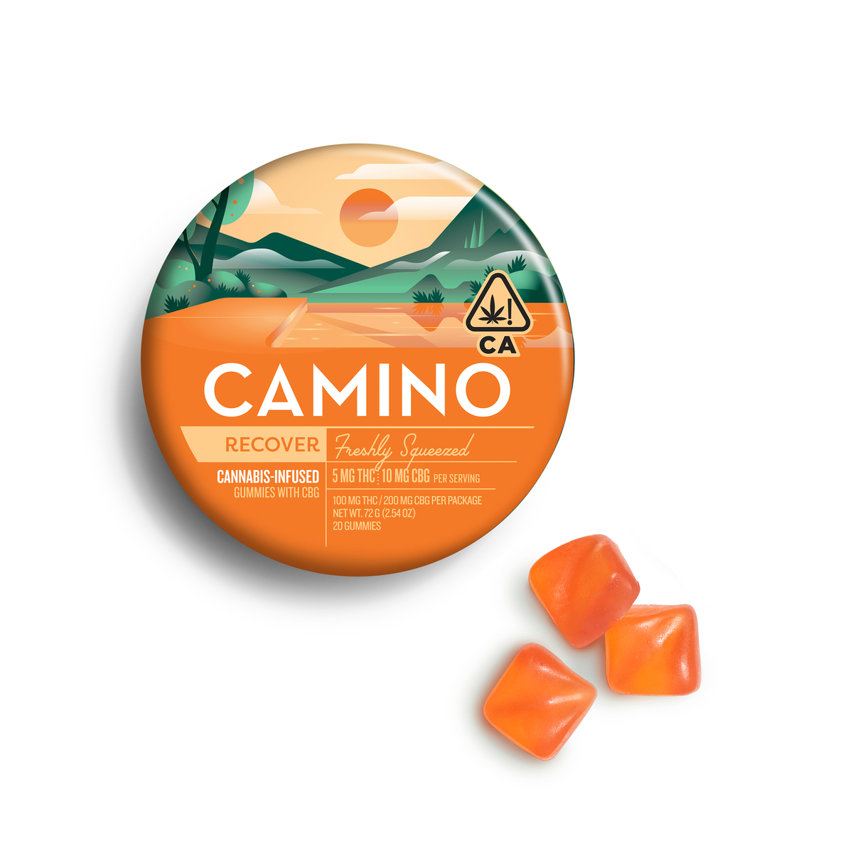 Photograph of Product: Camino 2:1 'Recover' Freshly Squeezed Gummies [20pk]