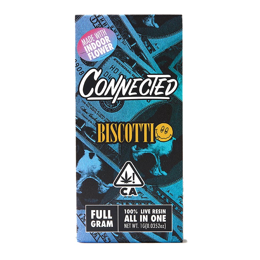 Photograph of product: CONNECTED - BISCOTTI 1G LIVE RESIN DISPOSABLE