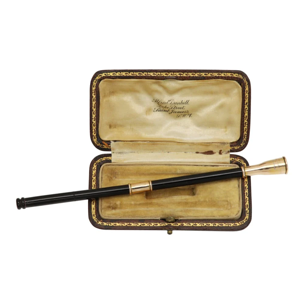 Photograph of product: Art Deco 9k Gold & Bakelite Cigarette Holder, Alfred Dunhill, 1919