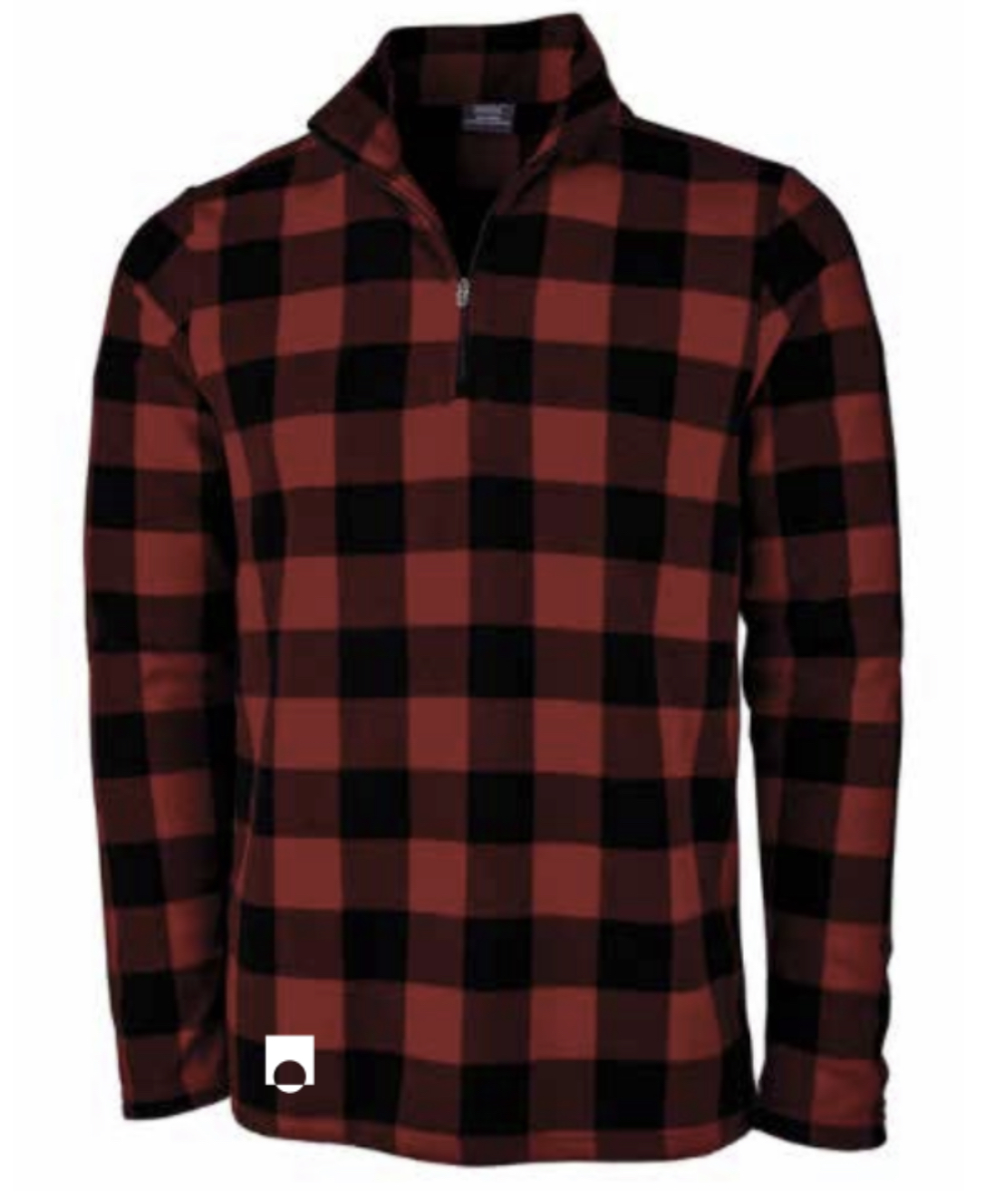 Photograph of product: ECC Fleece Collared Quarter Zip (Buffalo Red) - M