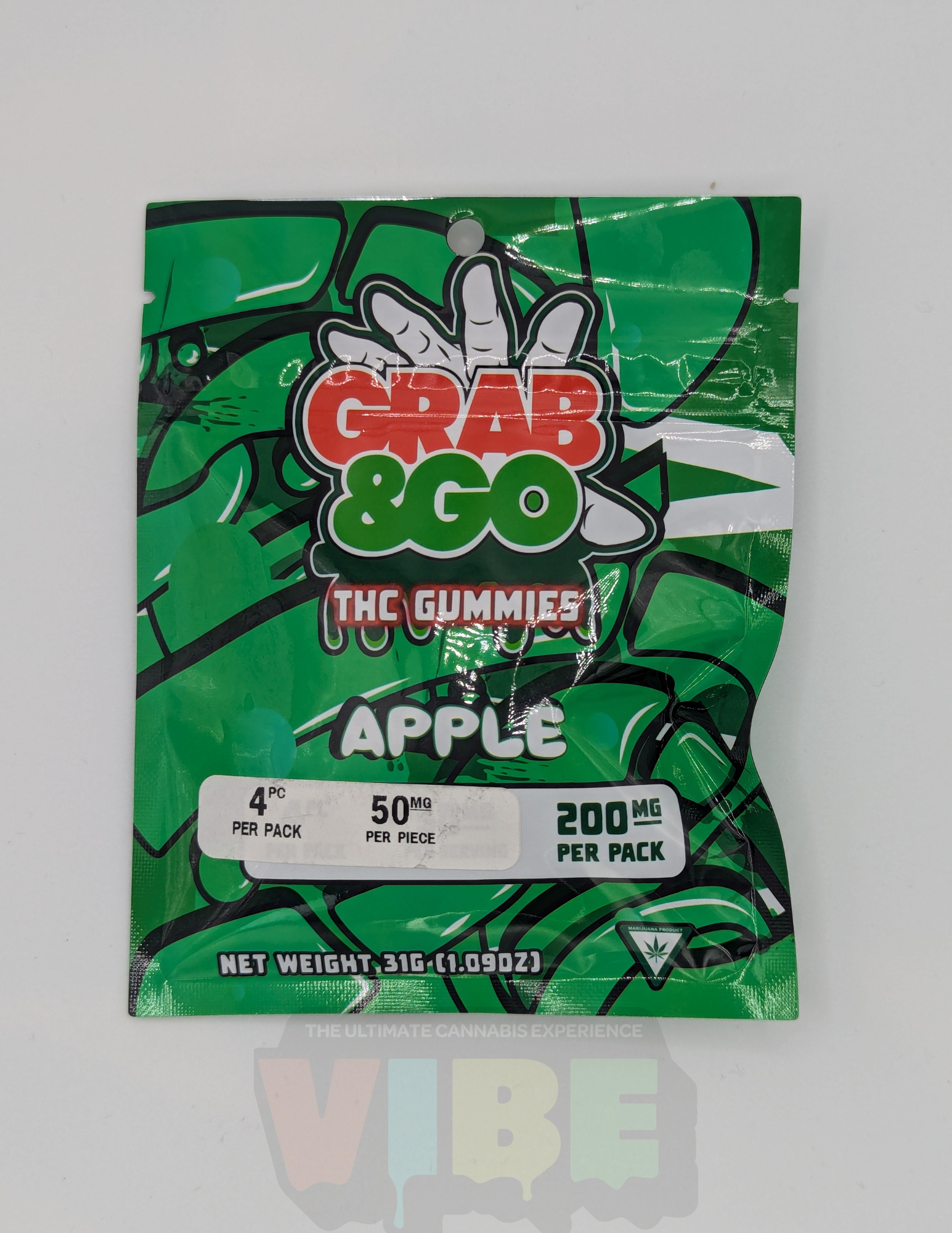 Photograph of Product: Grab & Go | Pineapple | 200mg Gummies | REC