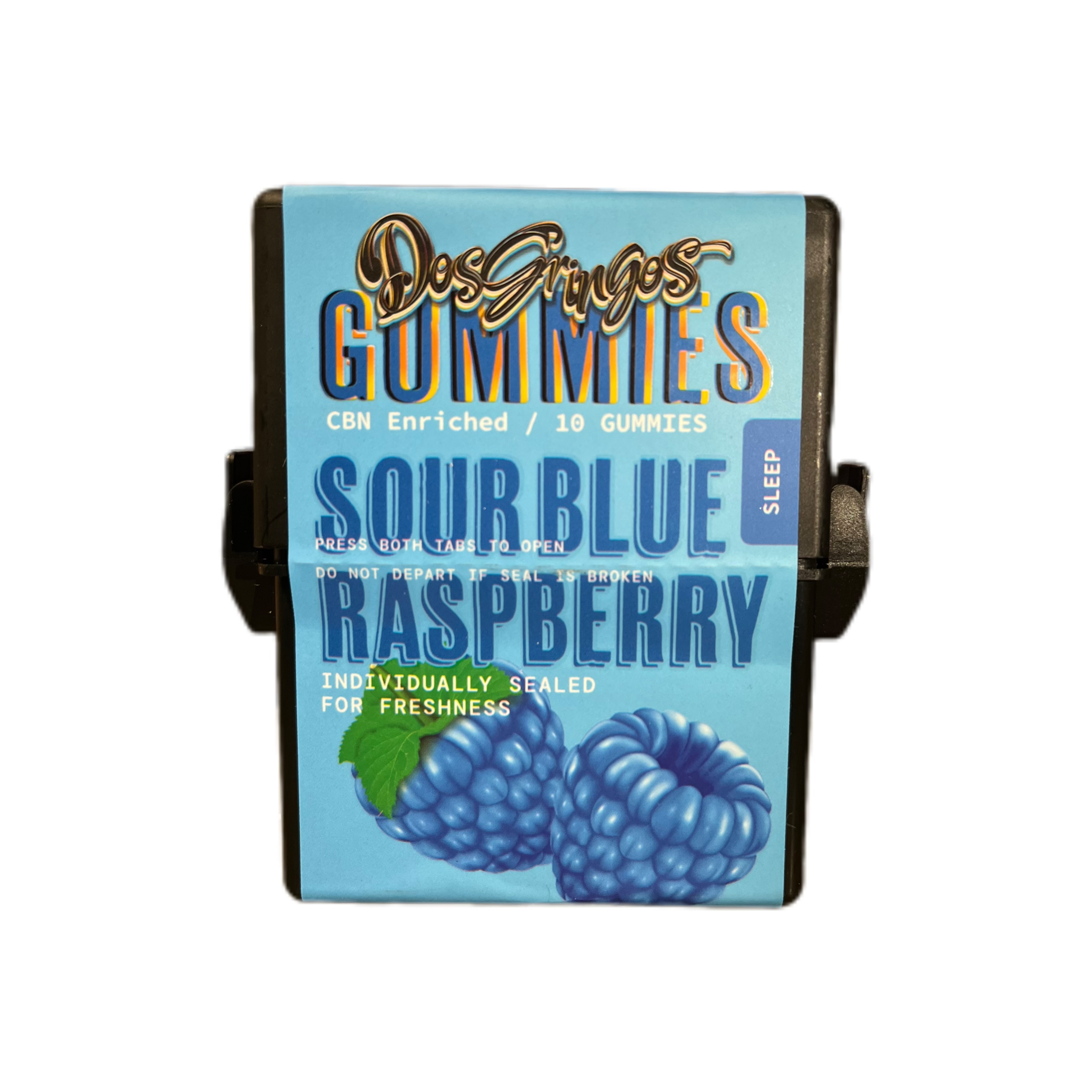 Photograph of product: Sour Blue Raspberry Rosin Gummies | 100mg | Dos Gringos