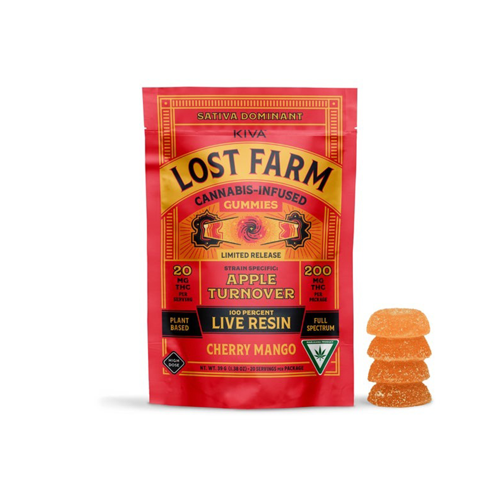 Photograph of product: Lost Farm | Cherry Mango | 200mg | Live Resin Gummies
