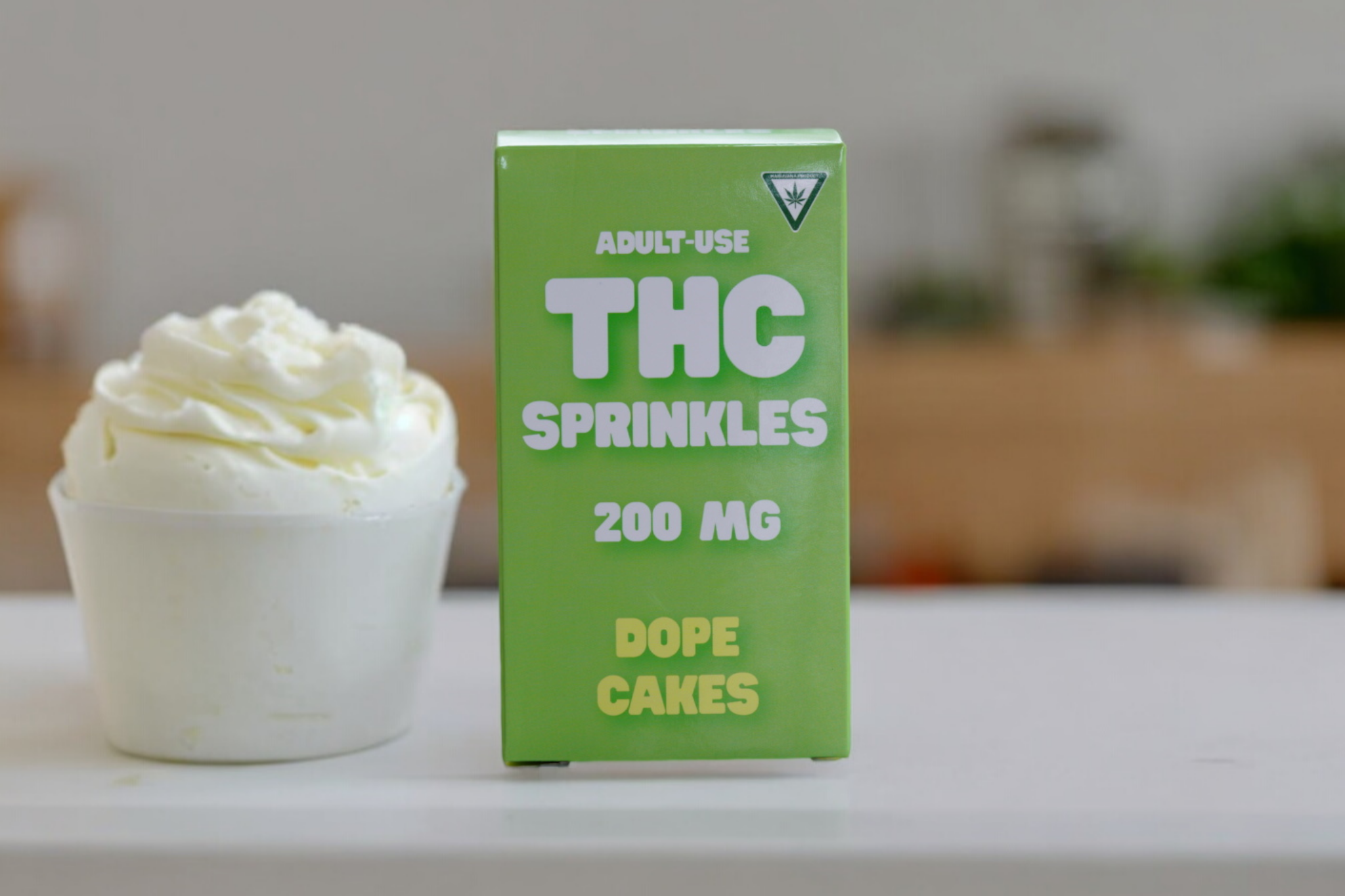 Photograph of product: Edible - Dope Cakes - Sprinkles -  (200mg) - Green - (Hybrid)