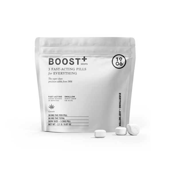 Photograph of product: 1906 | Boost 30 Drops 3pk pouch, 90mg