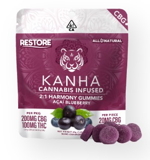Photograph of product: Acai Blueberry 2:1 CBG:THC 10pk
