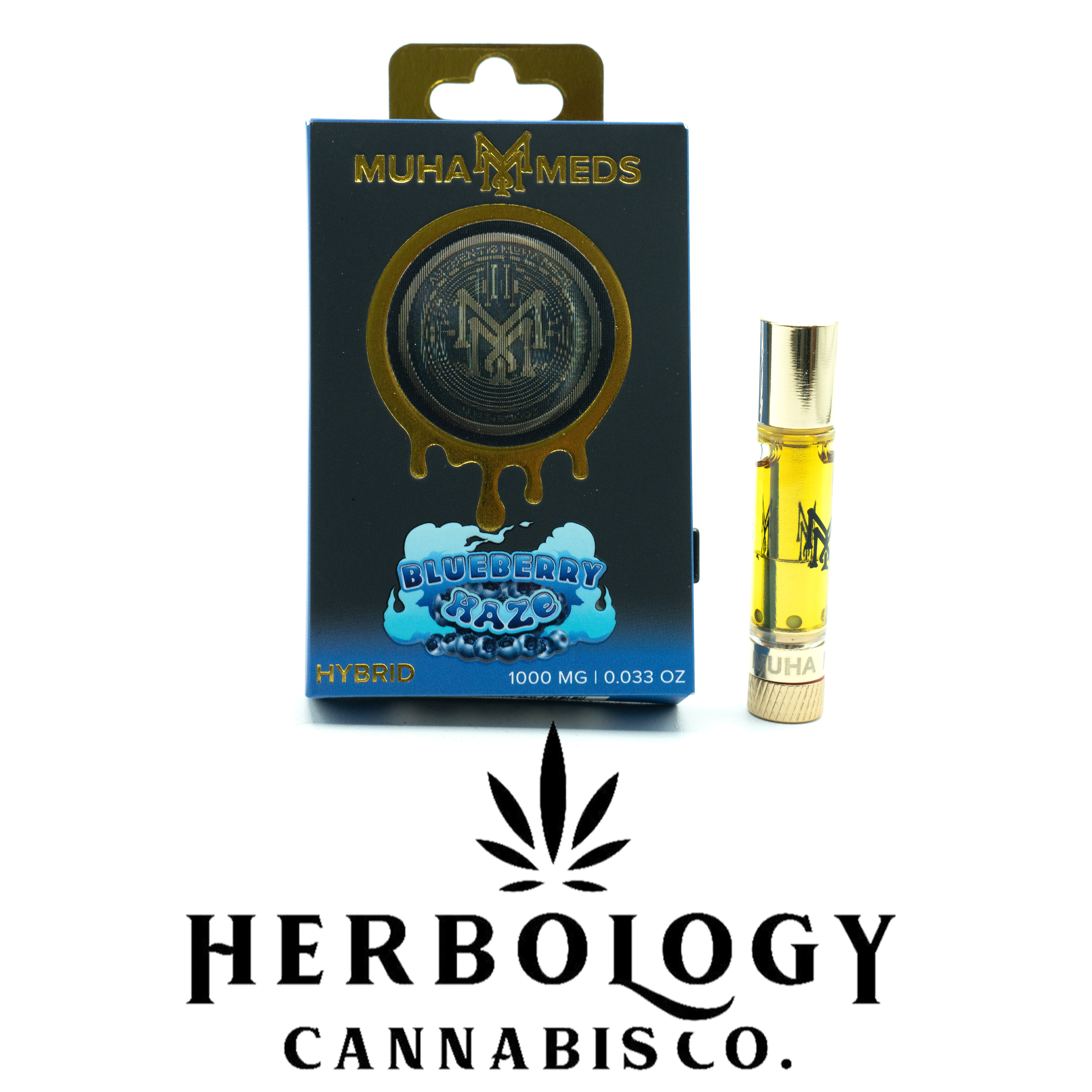 Photograph of product: Muha Meds | Distillate 510 Cart | Blueberry Haze | 1g