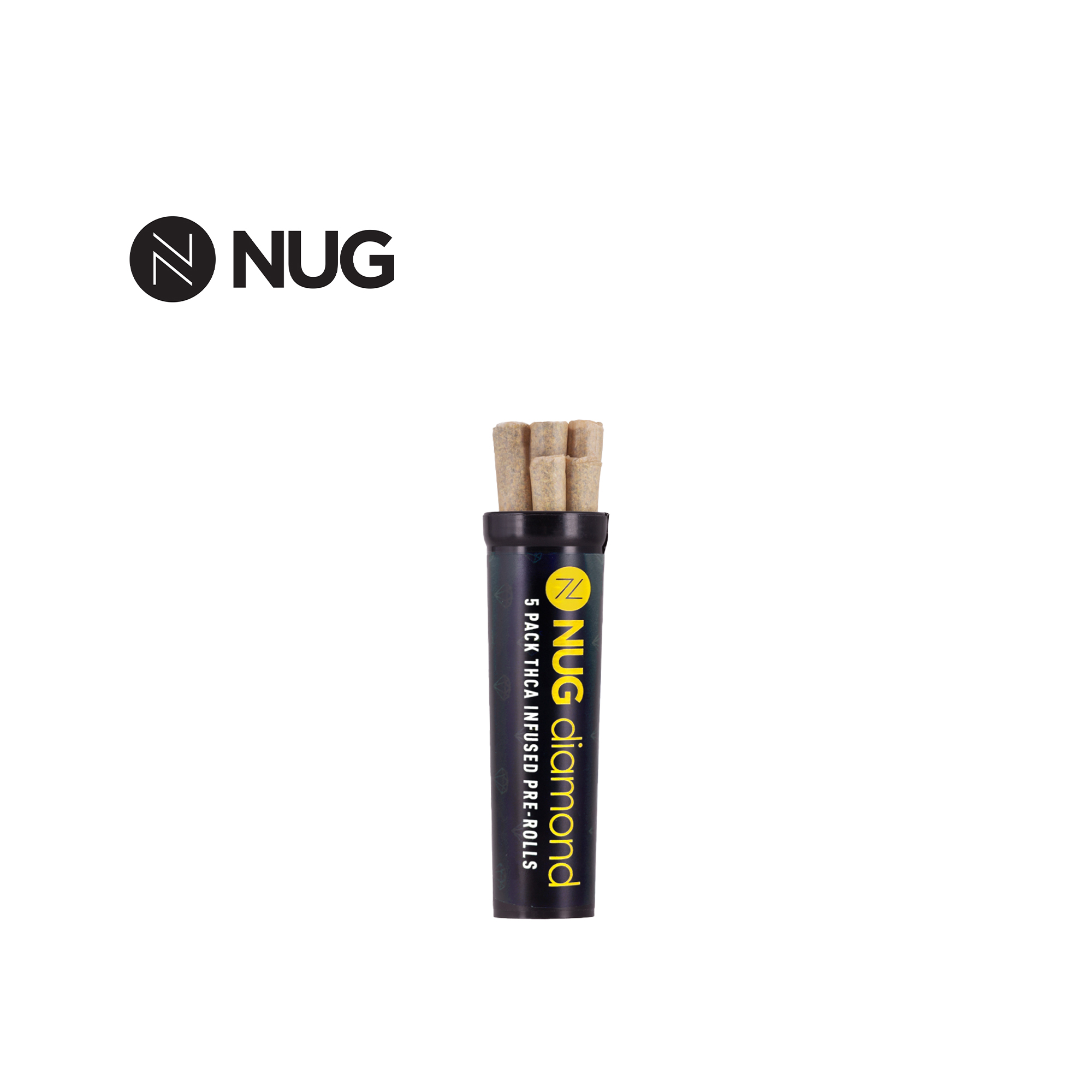 Photograph of Product: HYBRID 5G DIAMOND INFUSED 5 PACK PREROLLS