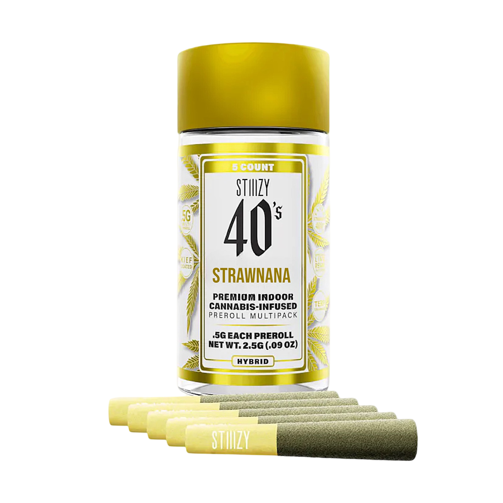 Photograph of product: Stiiizy | Pineapple Express (H) | Infused Pre-Rolls | 5pk | 2.5g